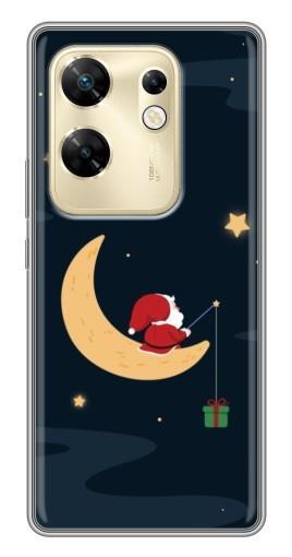 Чехол с принтом "Санта на луне" для Infinix Zero 30