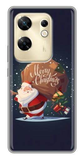 Чехол с картинкой "Санта с подарками" для Infinix Zero 30