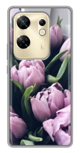 Чехол с принтом "Сиреневые тюльпаны" для Infinix Zero 30