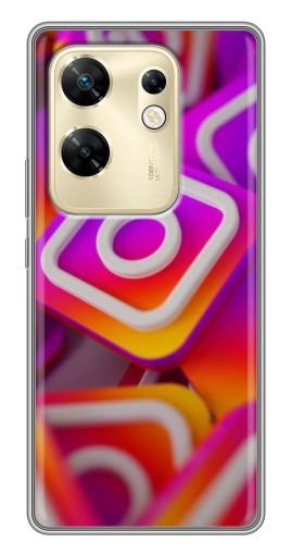 Силиконовый чехол с изображением "Значки Инстаграм" для Infinix Zero 30