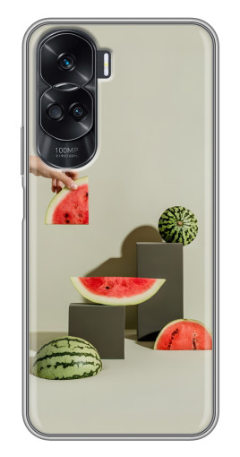 Силиконовый чехол с изображением "Арт Арбузы" для Huawei Honor 90 Lite