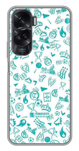 Силиконовый чехол с изображением "Атрибутика Real Madrid" для Huawei Honor 90 Lite