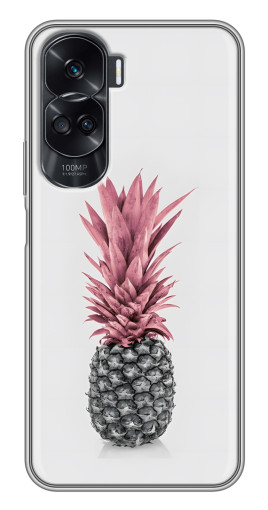Чехол с печатью "Чёрно-белый ананас" для Huawei Honor 90 Lite
