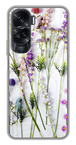 Чехол с картинкой "Фон полевых цветов" для Huawei Honor 90 Lite