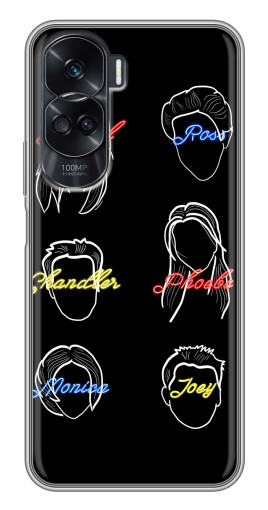 Силиконовый чехол с изображением "Имена Друзей" для Huawei Honor 90 Lite