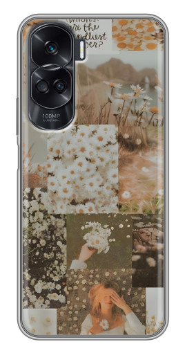 Чехол с картинкой "Коллаж ромашек " для Huawei Honor 90 Lite