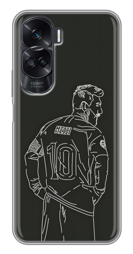 Чехол с принтом "Контур Месси" для Huawei Honor 90 Lite
