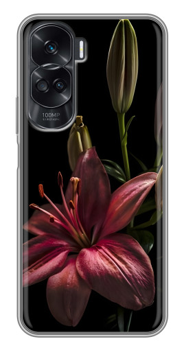 Силиконовый чехол с изображением "Красная лилия " для Huawei Honor 90 Lite