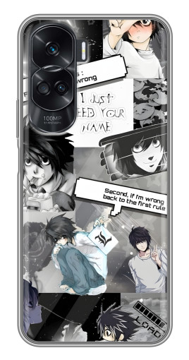 Чехол с принтом "L - Death note" для Huawei Honor 90 Lite