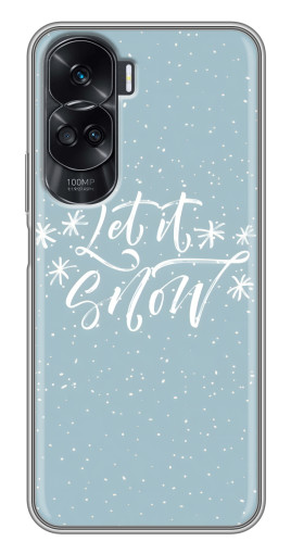 Силиконовый чехол с изображением "Let it Snow" для Huawei Honor 90 Lite