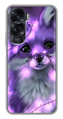 Чехол с картинкой "Лисенок фиолетовый" для Huawei Honor 90 Lite