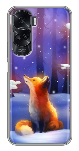 Силиконовый чехол с изображением "Лисичка в лесу" для Huawei Honor 90 Lite