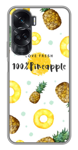Чехол с картинкой "Любовь к ананасам" для Huawei Honor 90 Lite