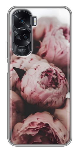 Силиконовый чехол с изображением "Нежные пионы" для Huawei Honor 90 Lite