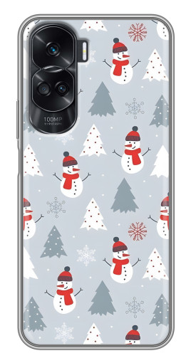 Чехол с картинкой "Новогодний фон" для Huawei Honor 90 Lite