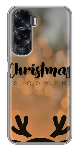 Силиконовый чехол с изображением "Новогодняя заставка" для Huawei Honor 90 Lite