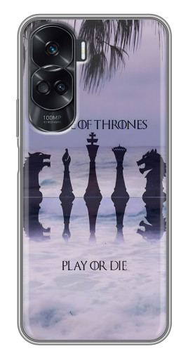 Силиконовый чехол с изображением "Play or Die" для Huawei Honor 90 Lite
