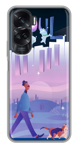 Силиконовый чехол с изображением "Постер к мультику" для Huawei Honor 90 Lite