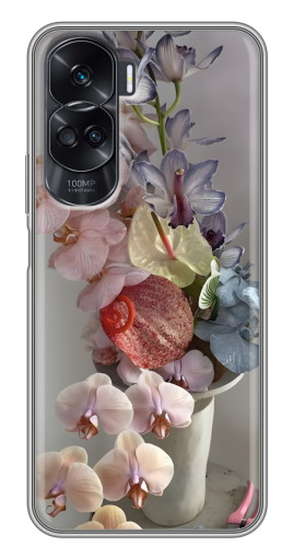 Чехол с принтом "Разноцветные орхидеи" для Huawei Honor 90 Lite