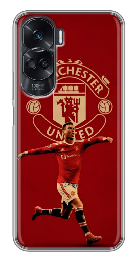 Силиконовый чехол с изображением "Ronaldo в МЮ" для Huawei Honor 90 Lite