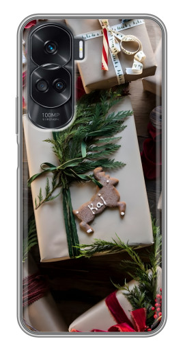 Чехол с печатью "Рождественские подарки" для Huawei Honor 90 Lite