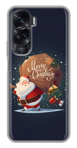 Силиконовый чехол с изображением "Санта с подарками" для Huawei Honor 90 Lite