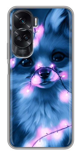 Чехол с принтом "Синяя лисичка" для Huawei Honor 90 Lite
