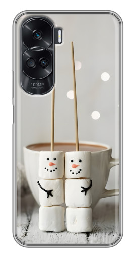 Силиконовый чехол с изображением "Снеговики из зефира" для Huawei Honor 90 Lite