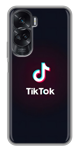 Силиконовый чехол с изображением "TikTok темный" для Huawei Honor 90 Lite