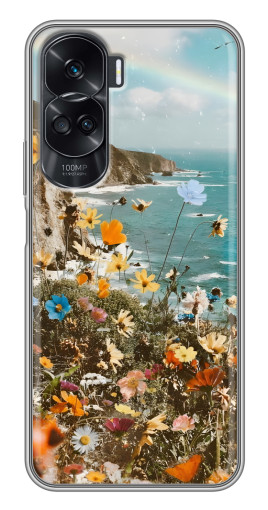 Чехол с принтом "Яркие полевые цветы" для Huawei Honor 90 Lite