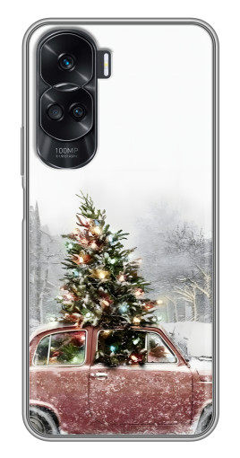 Силиконовый чехол с изображением "Елка в машине" для Huawei Honor 90 Lite