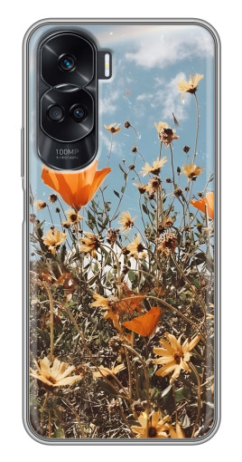 Чехол с картинкой "Желтые цветы" для Huawei Honor 90 Lite