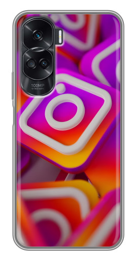 Чехол с картинкой "Значки Инстаграм" для Huawei Honor 90 Lite