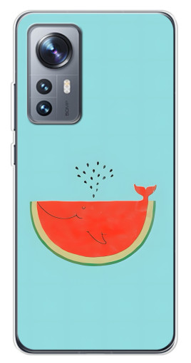 Чехол с картинкой "Арбуз кит" для Xiaomi 12 / 12X