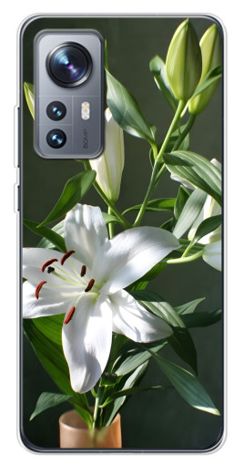 Чехол с принтом "Белые лилии" для Xiaomi 12 / 12X