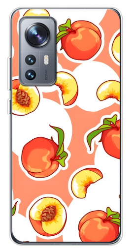 Силиконовый чехол с изображением "Дольки персиков" для Xiaomi 12 / 12X
