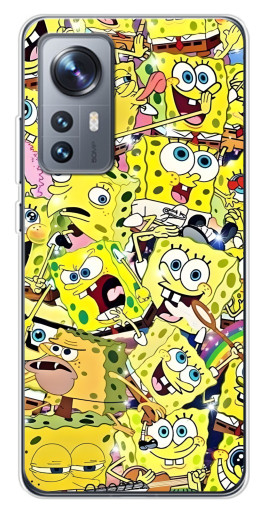 Чехол с печатью "Эмоции Спанч-Боба" для Xiaomi 12 / 12X