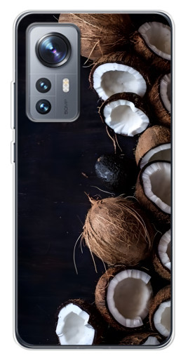 Чехол с печатью "Кокосы на черном" для Xiaomi 12 / 12X