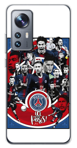 Силиконовый чехол с изображением "Команда PSG" для Xiaomi 12 / 12X