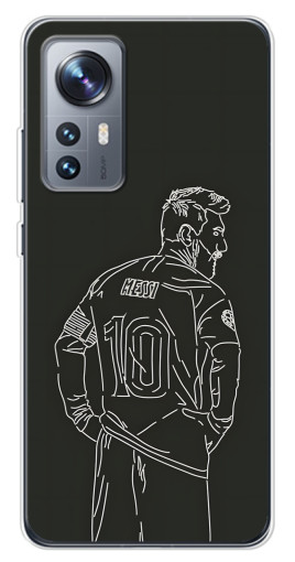 Чехол с печатью "Контур Месси" для Xiaomi 12 / 12X