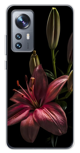 Чехол с печатью "Красная лилия " для Xiaomi 12 / 12X