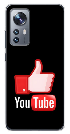 Чехол с картинкой "Лайк YouTube" для Xiaomi 12 / 12X