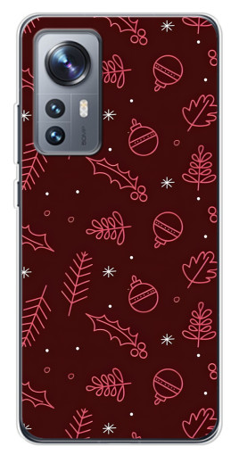 Чехол с принтом "Листочки и шары" для Xiaomi 12 / 12X
