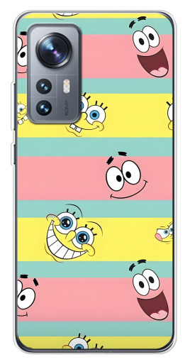 Чехол с картинкой "Мордашки" для Xiaomi 12 / 12X
