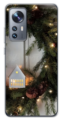 Чехол с печатью "Новогодний венок" для Xiaomi 12 / 12X