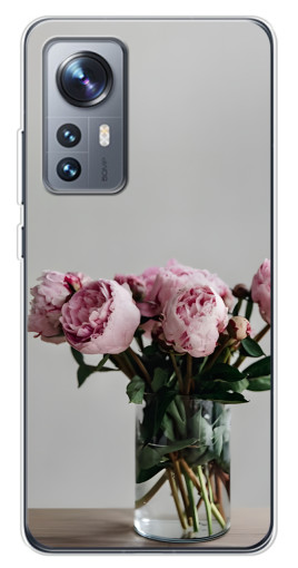 Силиконовый чехол с изображением "Пионы в вазе" для Xiaomi 12 / 12X