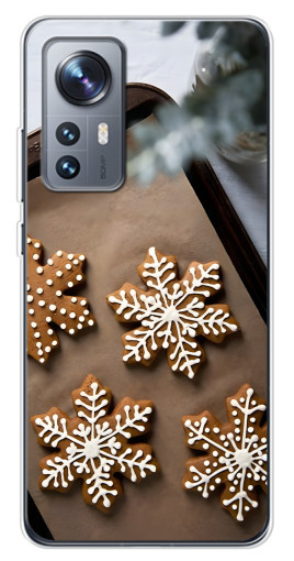 Чехол с принтом "Пряничные снежинки" для Xiaomi 12 / 12X