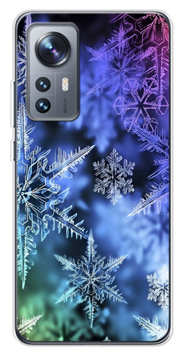 Чехол с принтом "Разноцветные снежинки" для Xiaomi 12 / 12X