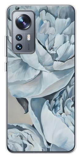 Силиконовый чехол с изображением "Рисунок пионы" для Xiaomi 12 / 12X