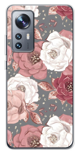 Чехол с печатью "Рисунок розы" для Xiaomi 12 / 12X